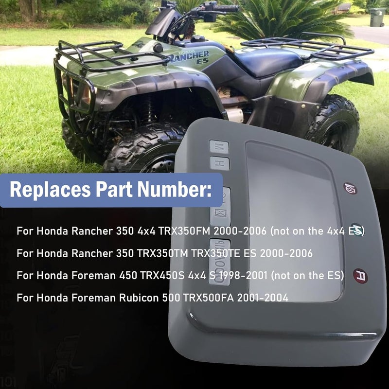 MOVIRUI Speedometer Dash Meter Upper Cover Fit for Honda Rancher 350 TRX350FM TM TE 2000-2006, for Foreman 450 TRX450S 1998-2001, for Foreman Rubicon 500 TRX500FA 2001-2004 Replace #37201-HN0-A01 - Image 2
